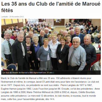 Ouest-France du 29 nov 2012